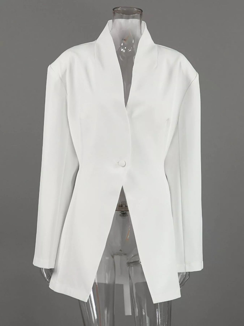 One Button Long Sleeve Blazer