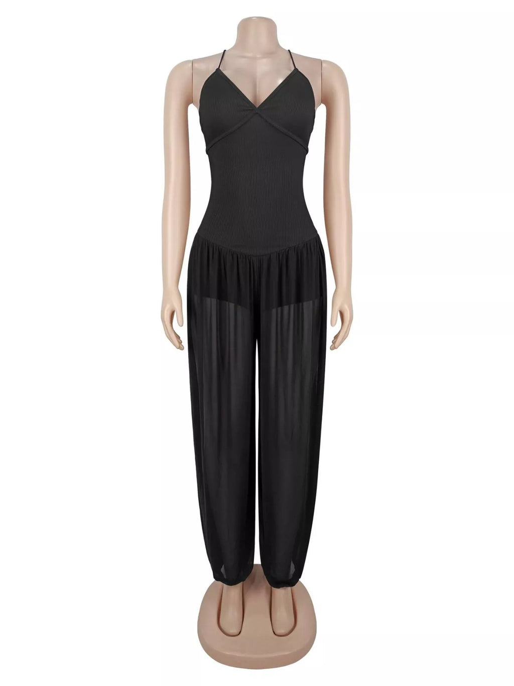 Spaghetti Strap Wide-Leg Jumpsuit