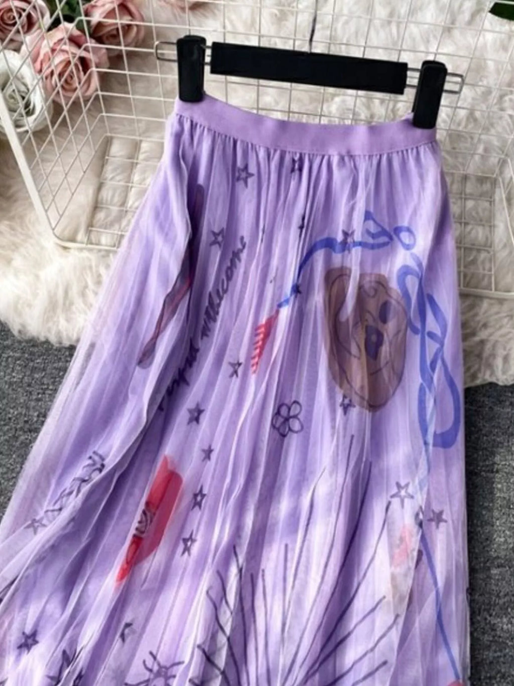 Printed Tulle Skirt