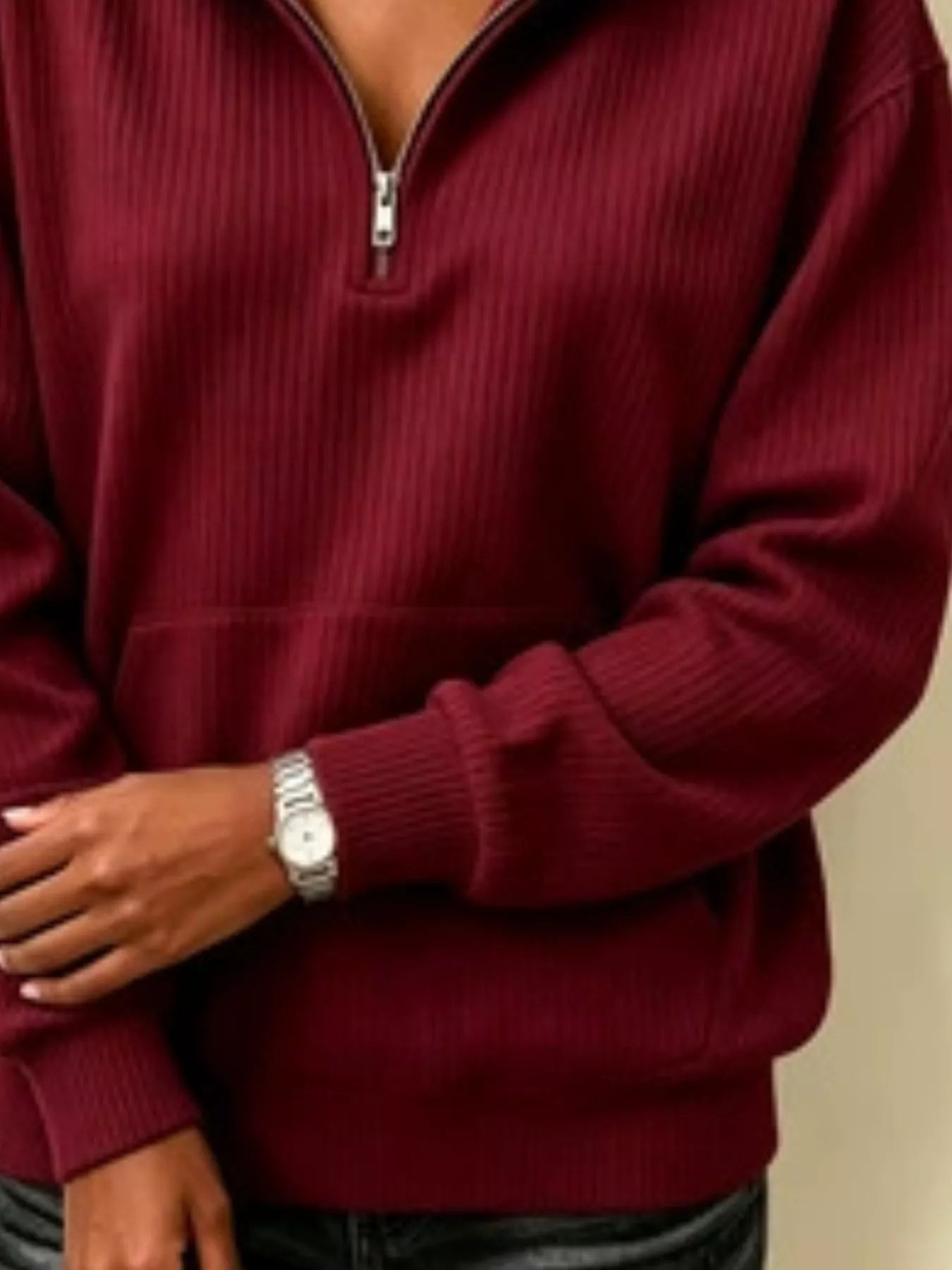 Kangaroo Pocket Half-Zip Hoodie
