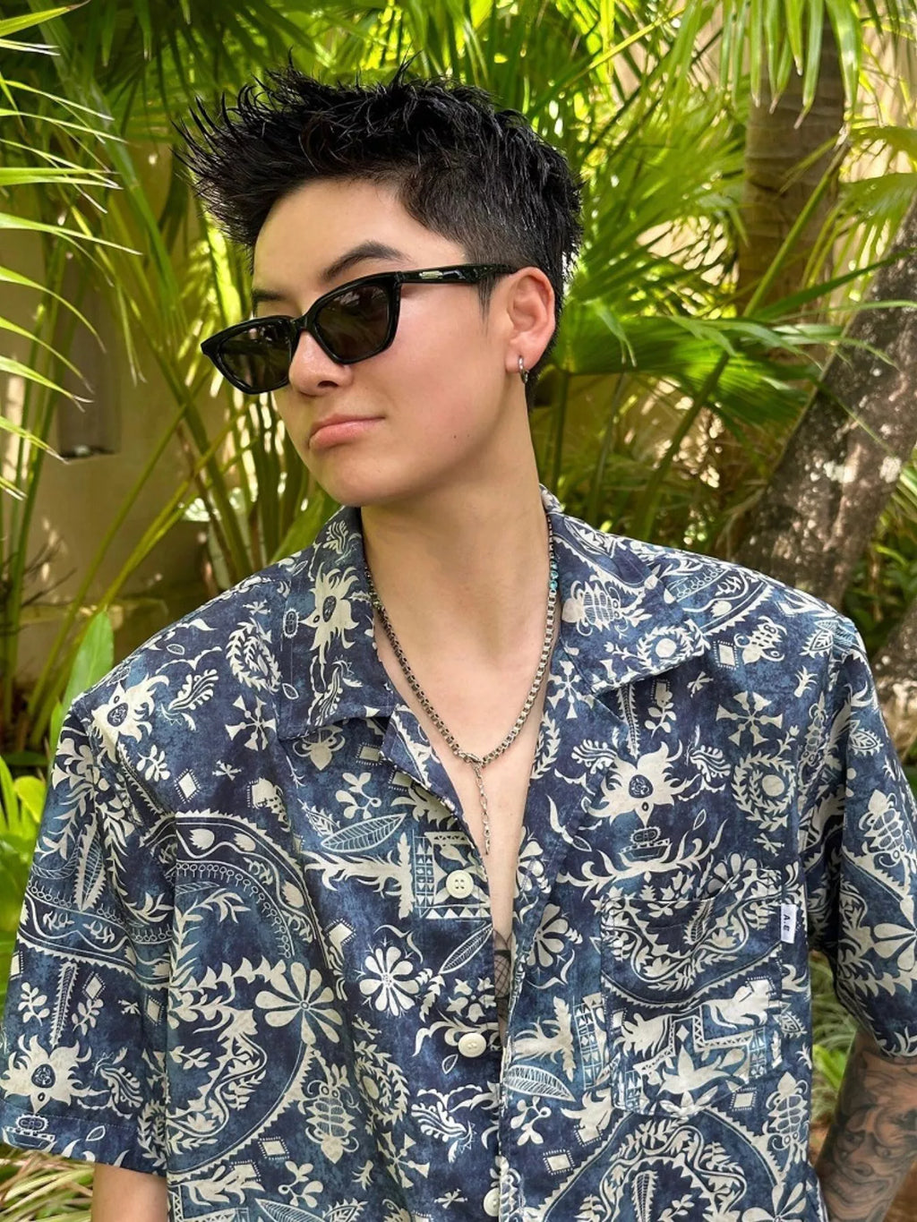 Men's Vintage Print Short Sleeve Shirt