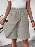 Elastic Waist Wrap Skort