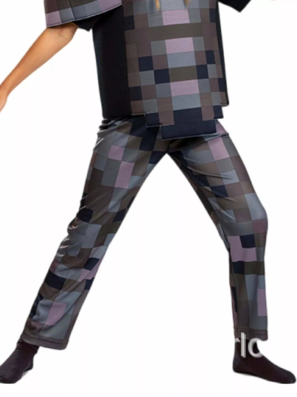 Children's Minecraft Pixelated Print Costume Set