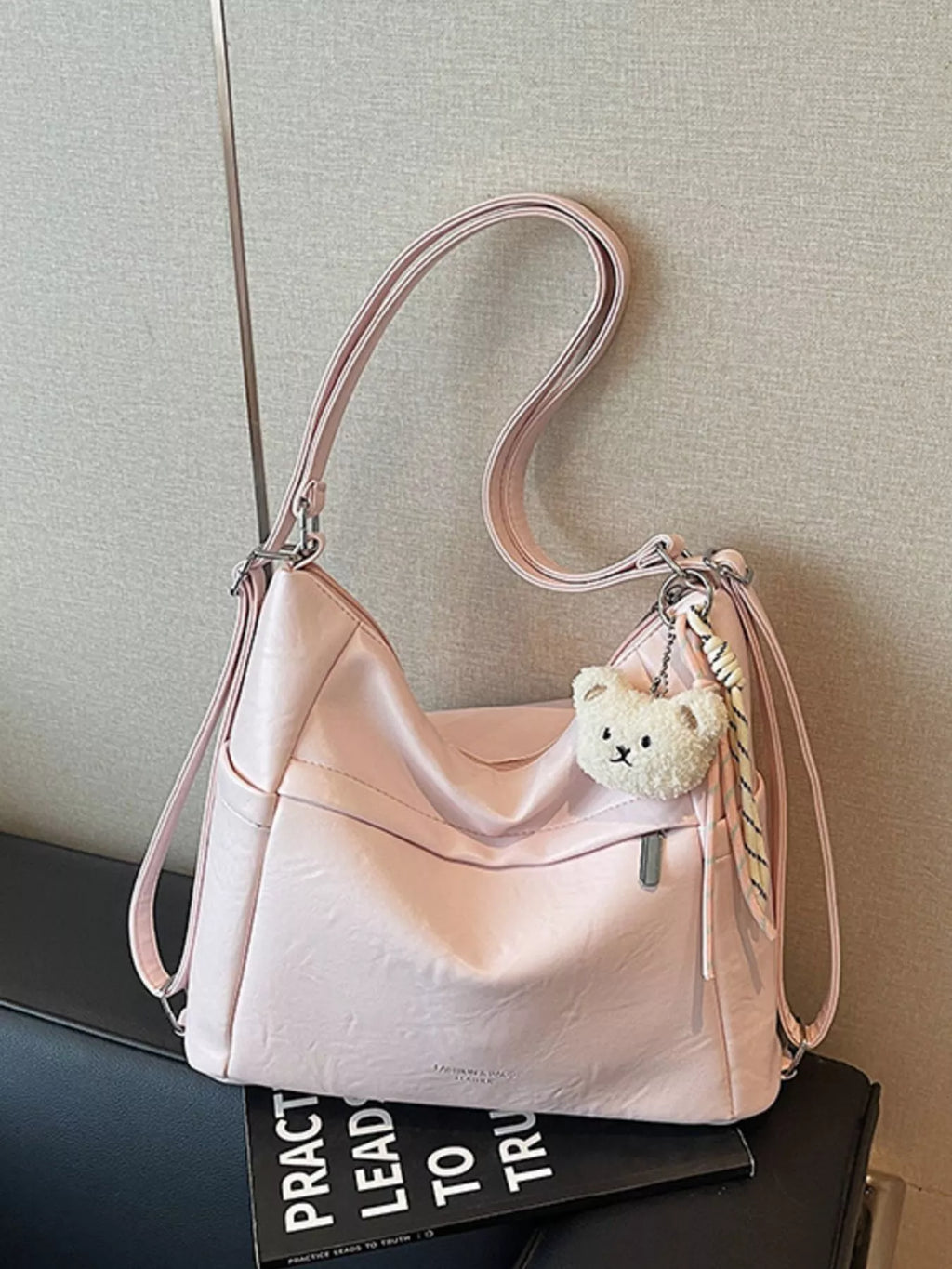 Adjustable Strap Leather Shoulder Bag