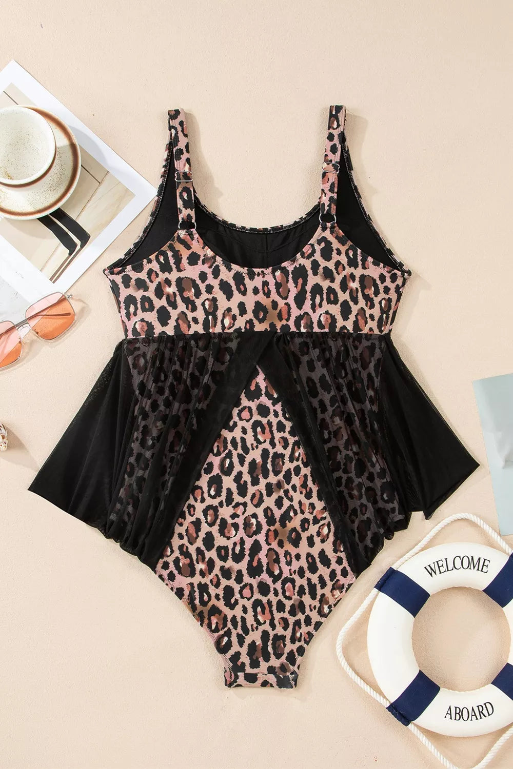 Mesh Patchwork V Neck Half Sleeve Bodycon One Piece Swimwear