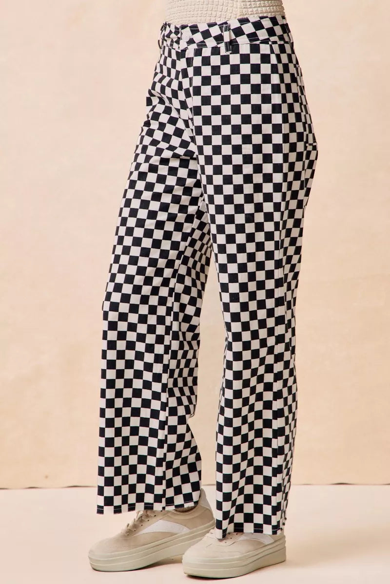 Gameday Checkered Print Pants