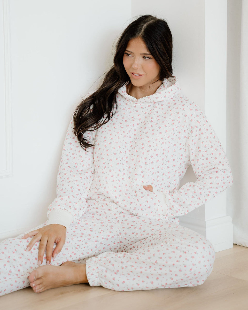Rose Hoodie Sheath Sweatpants Set