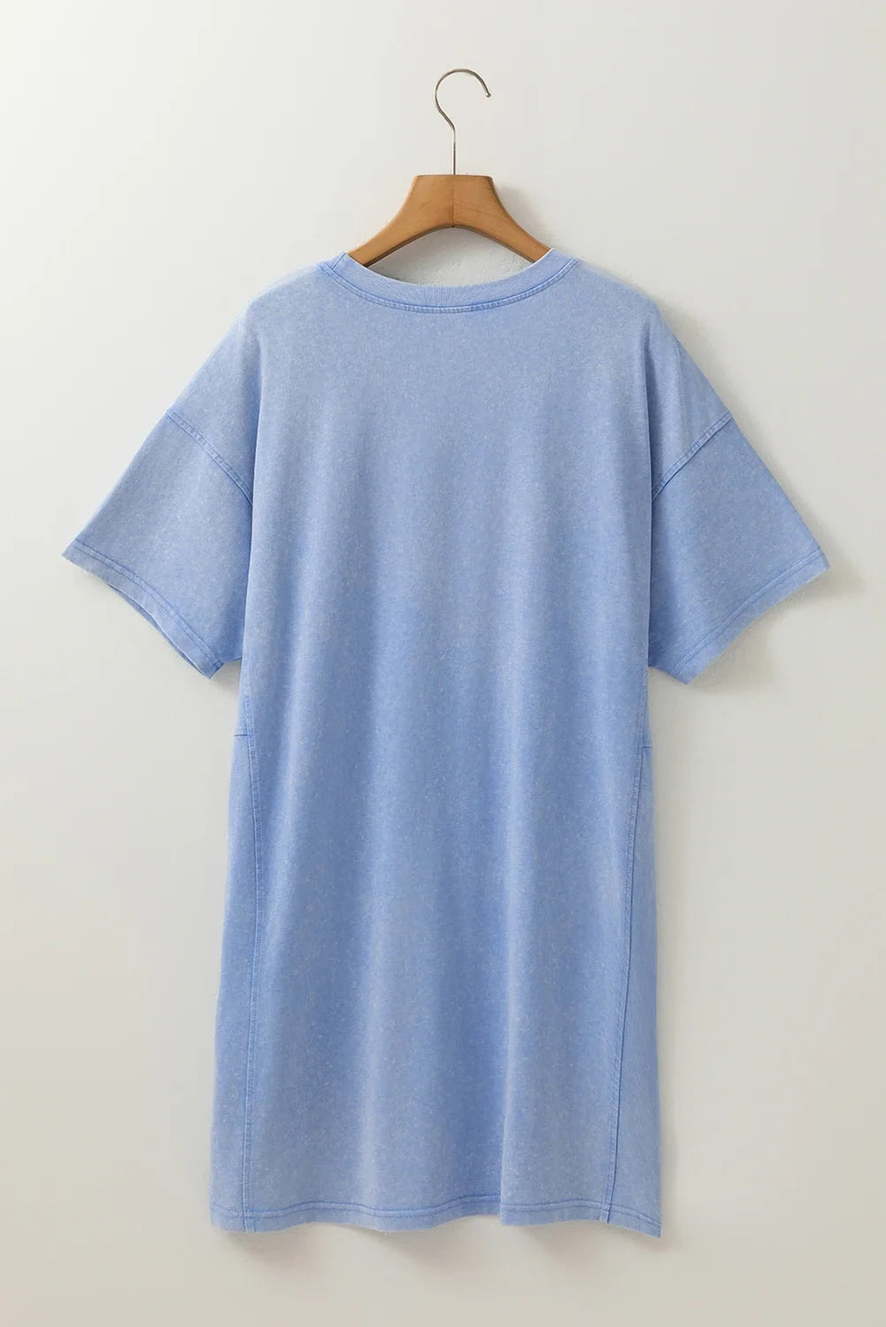 Flower Patchwork Mineral Wash Mini T-Shirt Dress