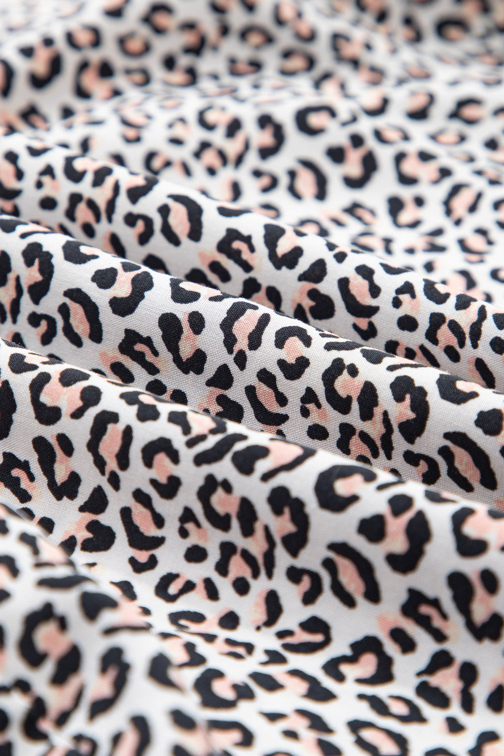 Leopard Bow Long Sleeve Top & Pants Pajama Set