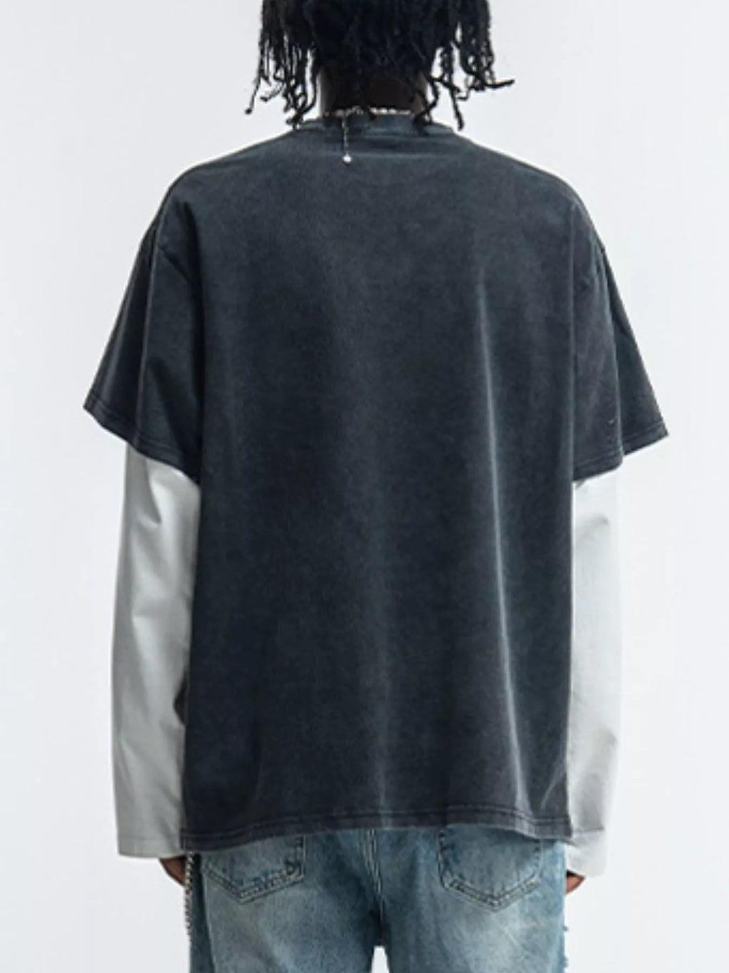 Men's Fake Two-Piece Long Sleeve T-Shirt