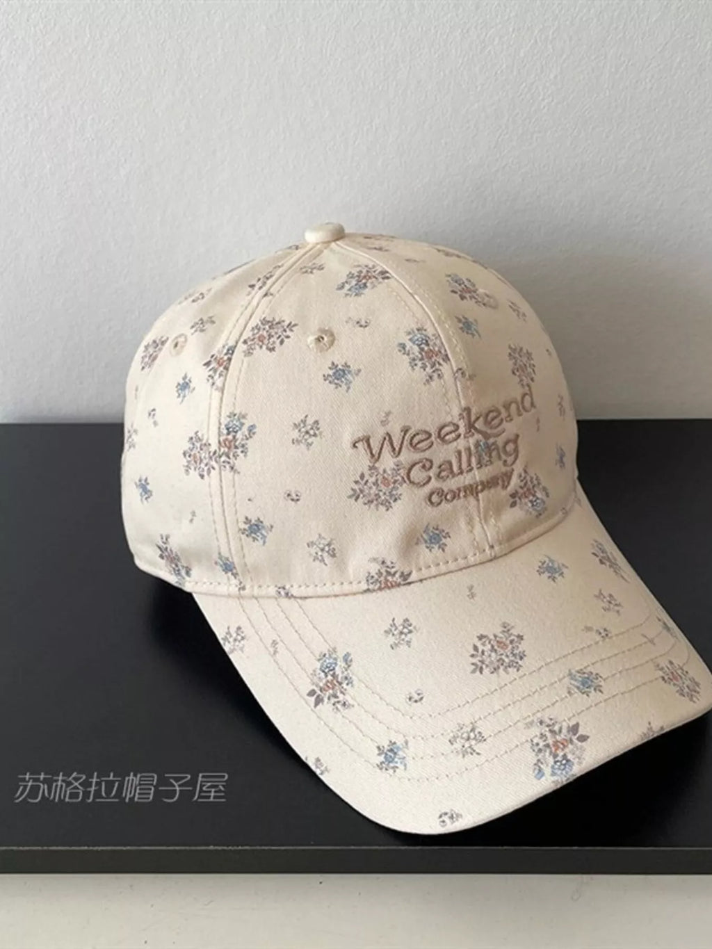 Floral Embroidered Baseball Cap