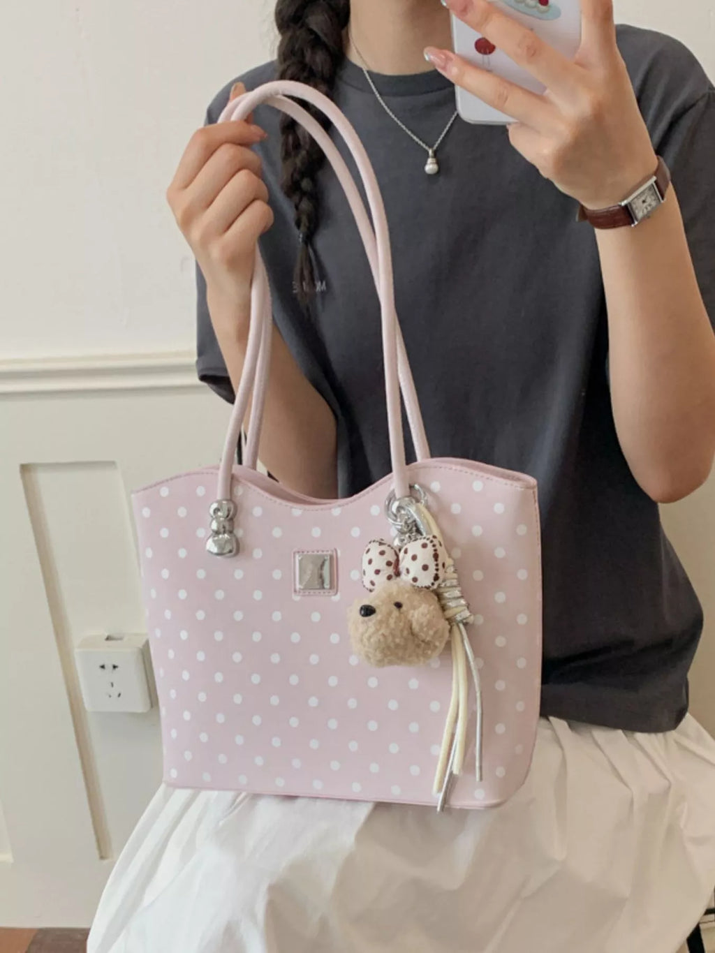 Polka Dot Shoulder Bag