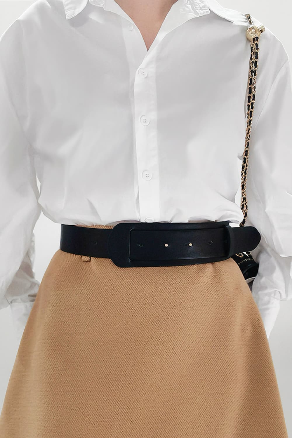 Belted A-Line PU Leather Belt