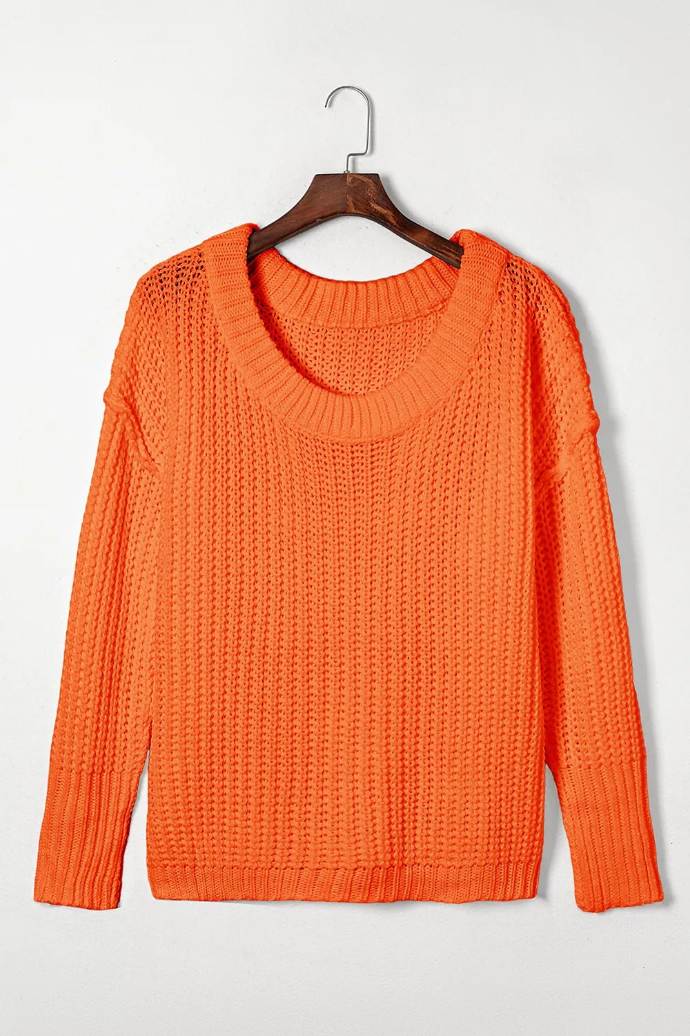 Chunky Knit Dropped Shoulder Sweater