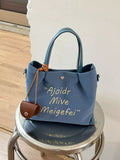 Letter Canvas Handbag