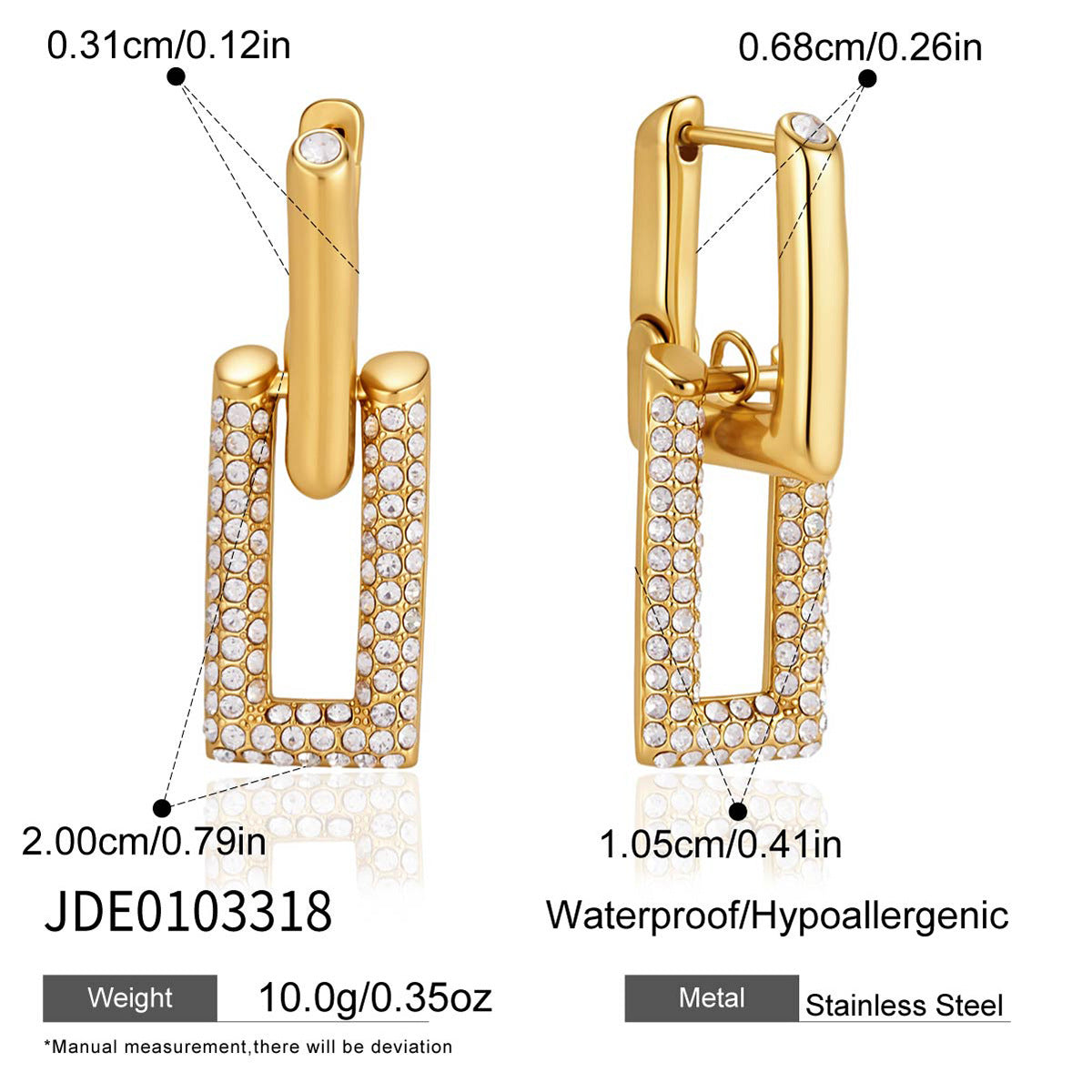 Geometric Zircon Drop Earrings Collection