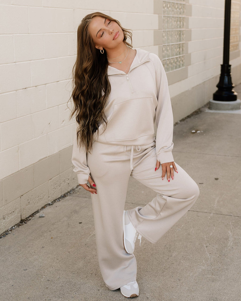 Harlow Set Active Pants 2pcs Outfit - Taupe