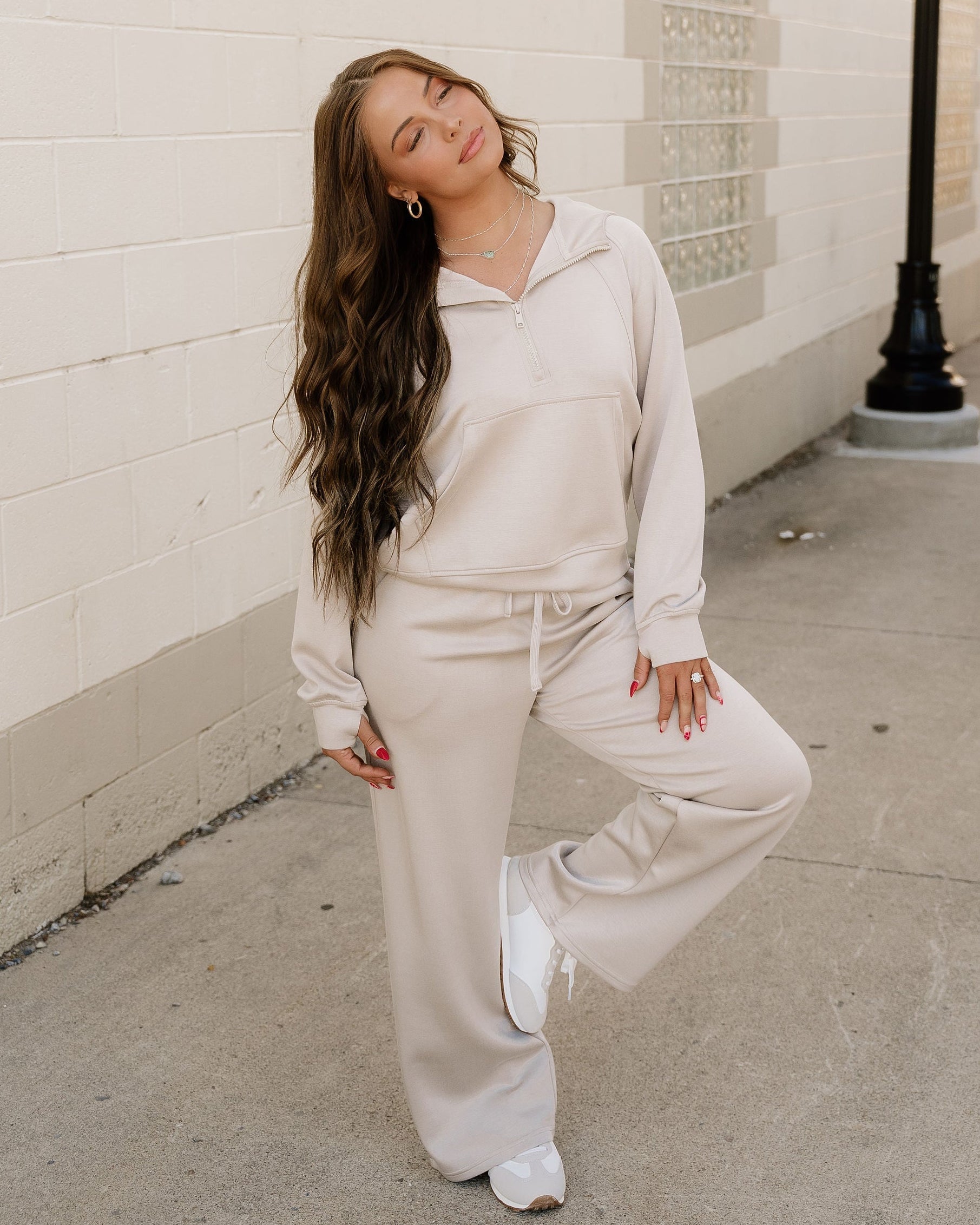 Harlow Set Active Pants 2pcs Outfit - Taupe