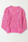 Dotted Confetti Knit V-Neck Sweater