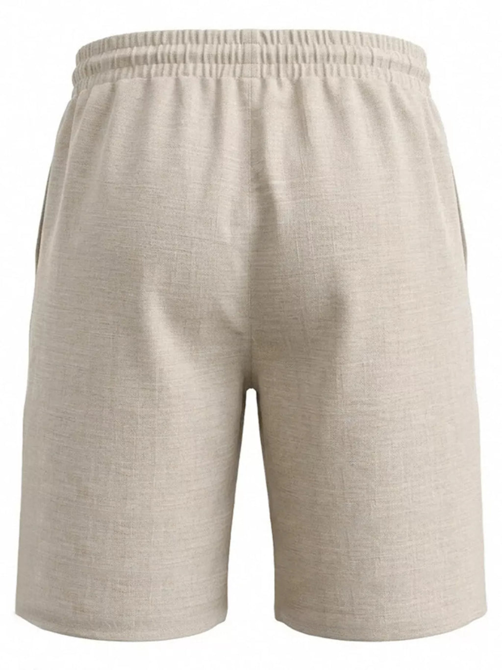 Men's Full Size Linen Blend Drawstring Shorts Plus Size