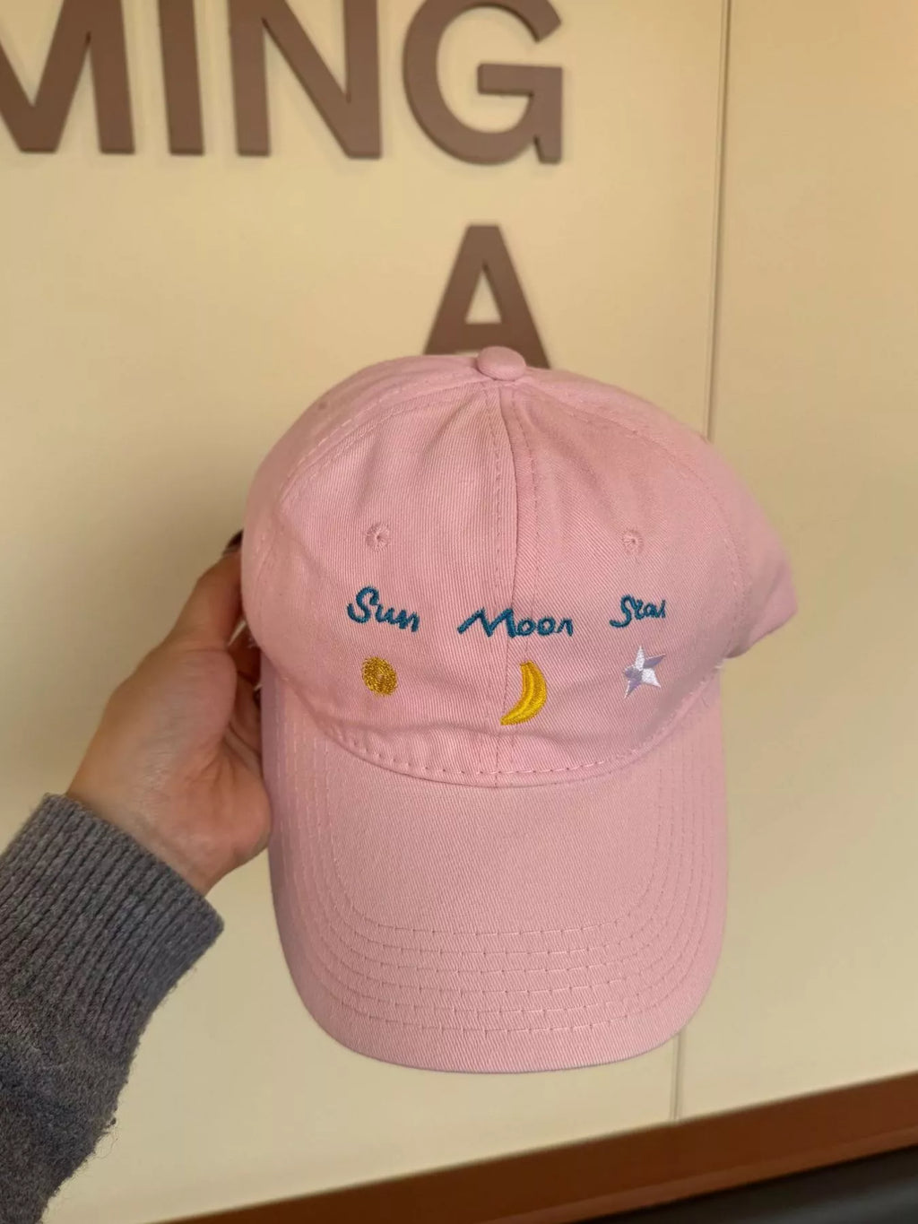Sun Moon Star Embroidered Baseball Cap