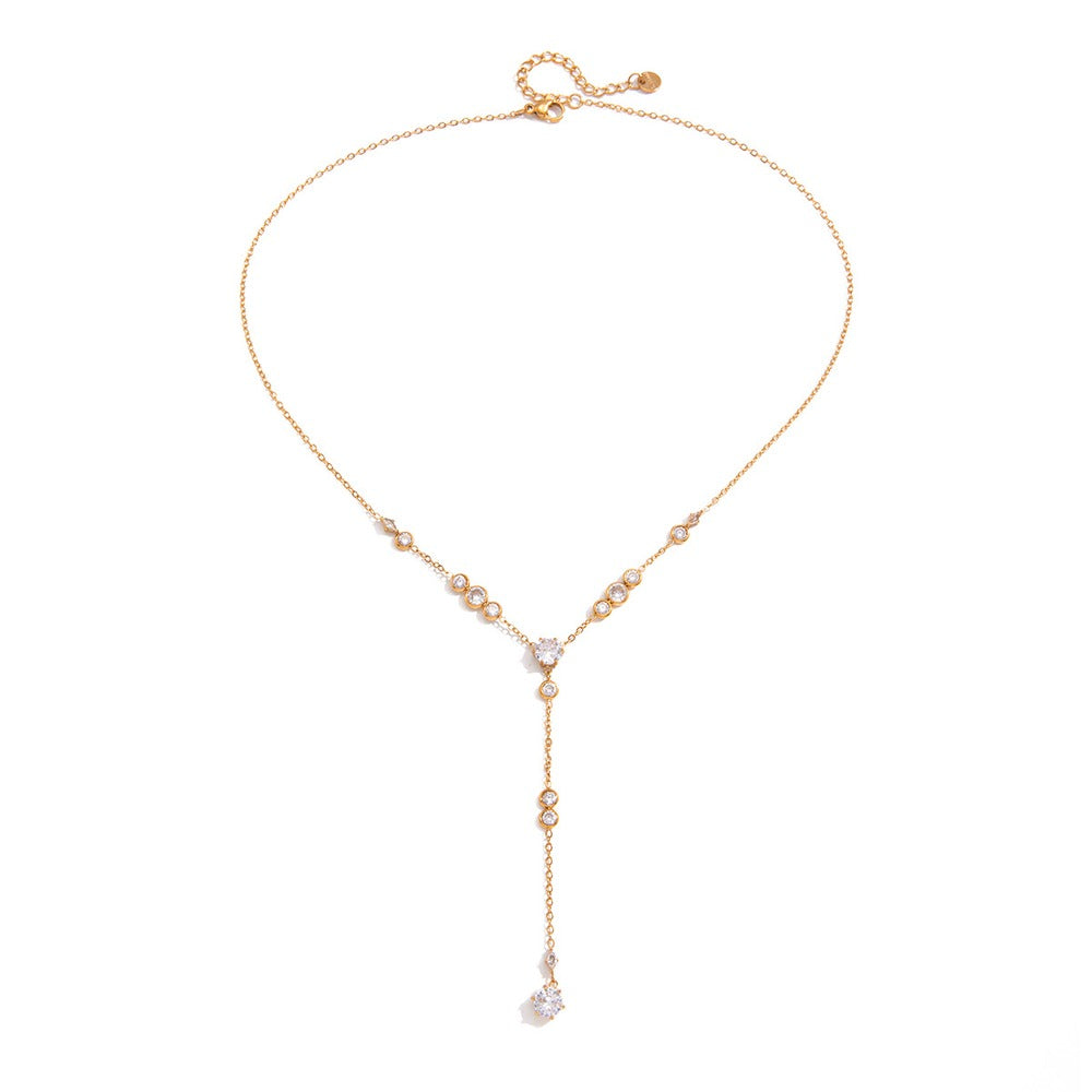 Crystal Drop Y Necklace Collection