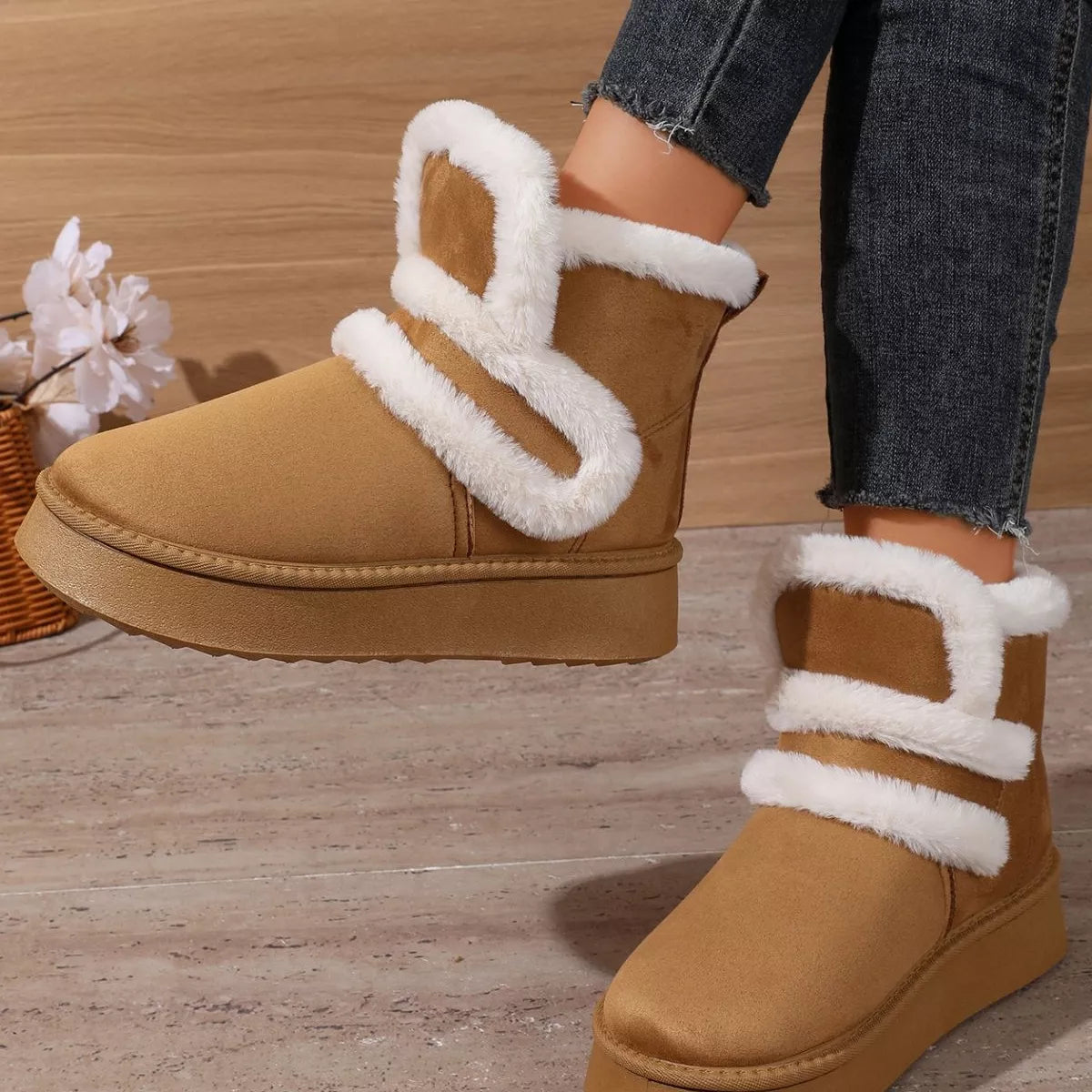 Round Toe Platform Boots