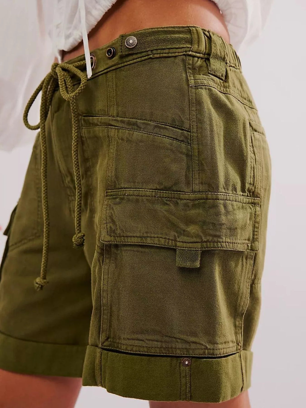 Drawstring Cargo Shorts