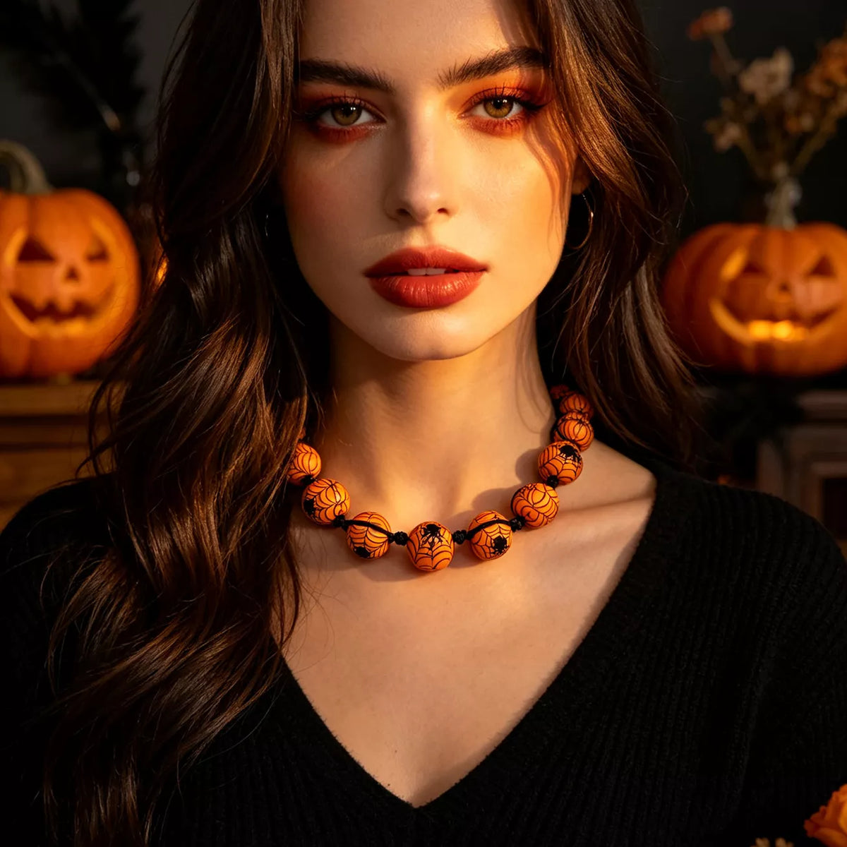 Halloween Beaded Choker Necklace