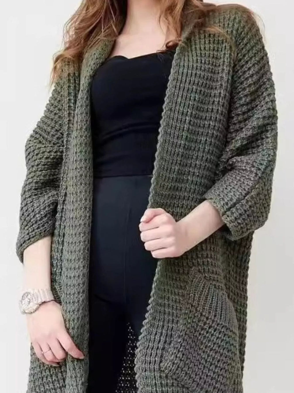 Chunky Knit Open Front Cardigan