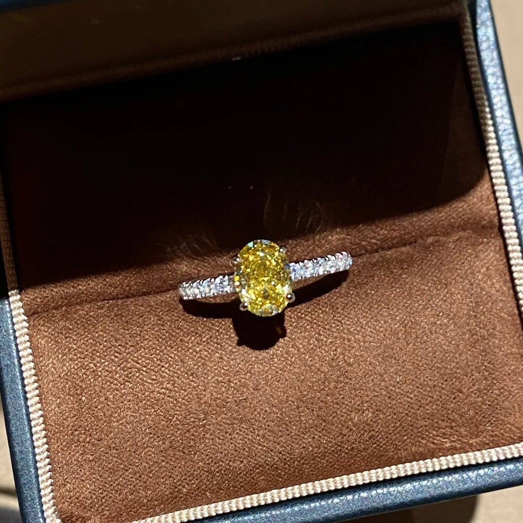 Copper Zircon Oval Ring