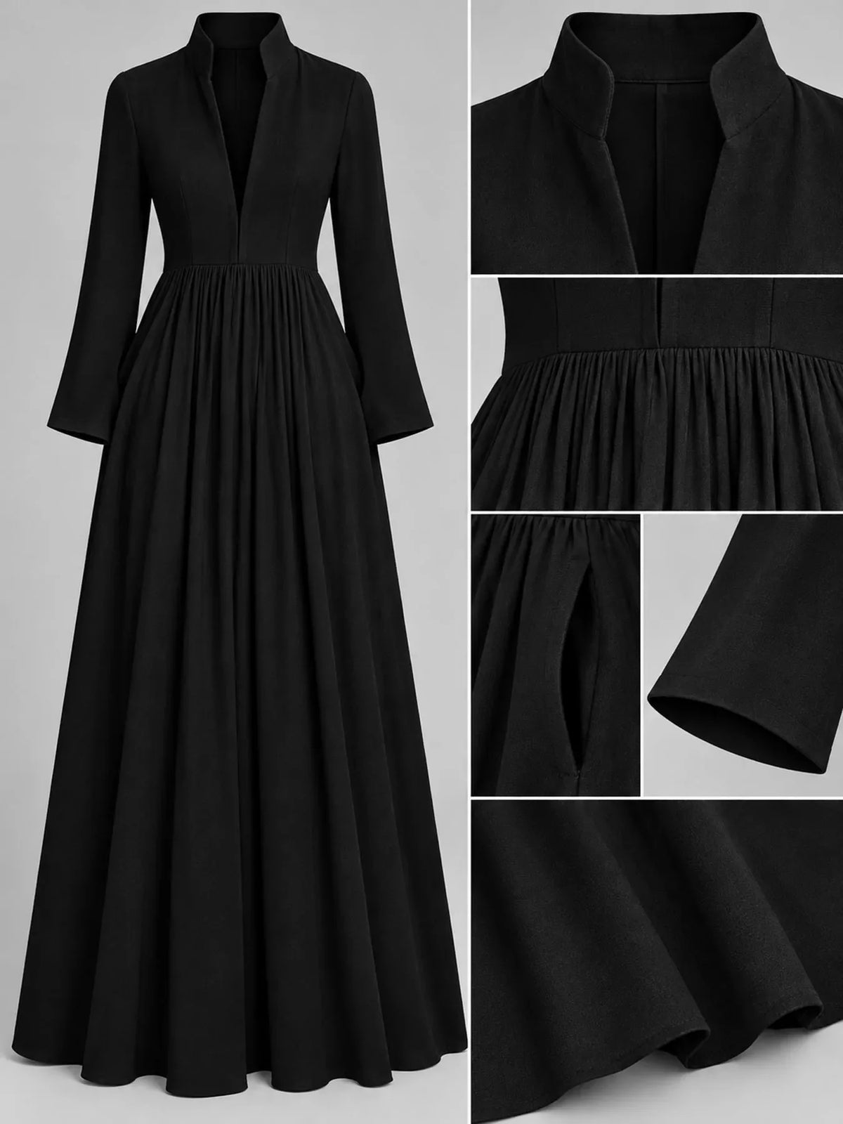 Full Size Long-Sleeve Button Front Maxi Dress Plus Size