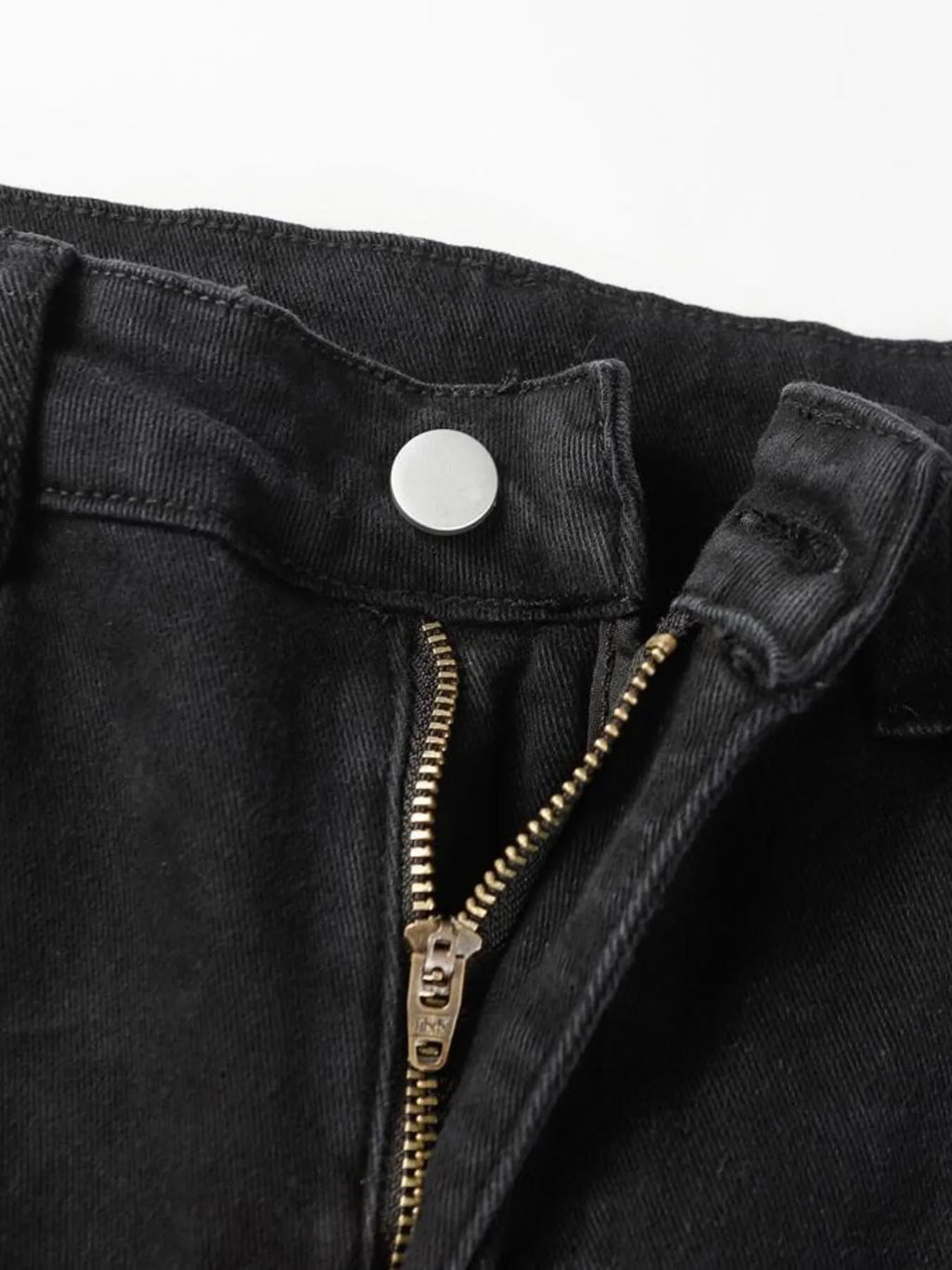 Men's High Waist Straight Leg Cargo Jeans