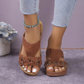 Cutout Flower Open Toe Sandals