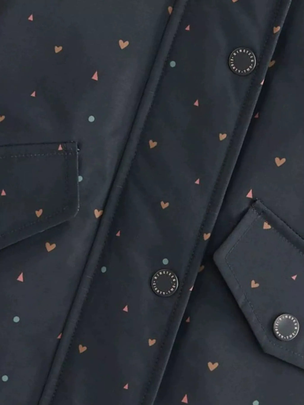 Children's Heart Print Zip Up Jacket