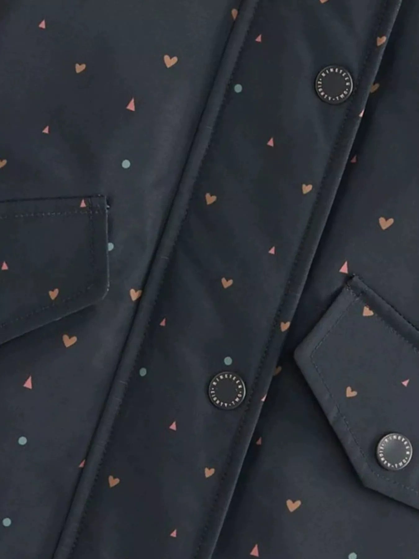 Children's Heart Print Zip Up Jacket