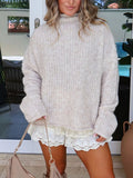 Mock Neck Chunky Knit Sweater