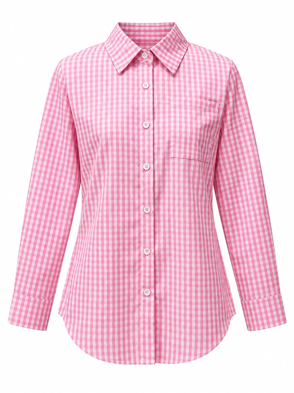 Plus Size Plaid Button-Down Long Sleeve Shirt