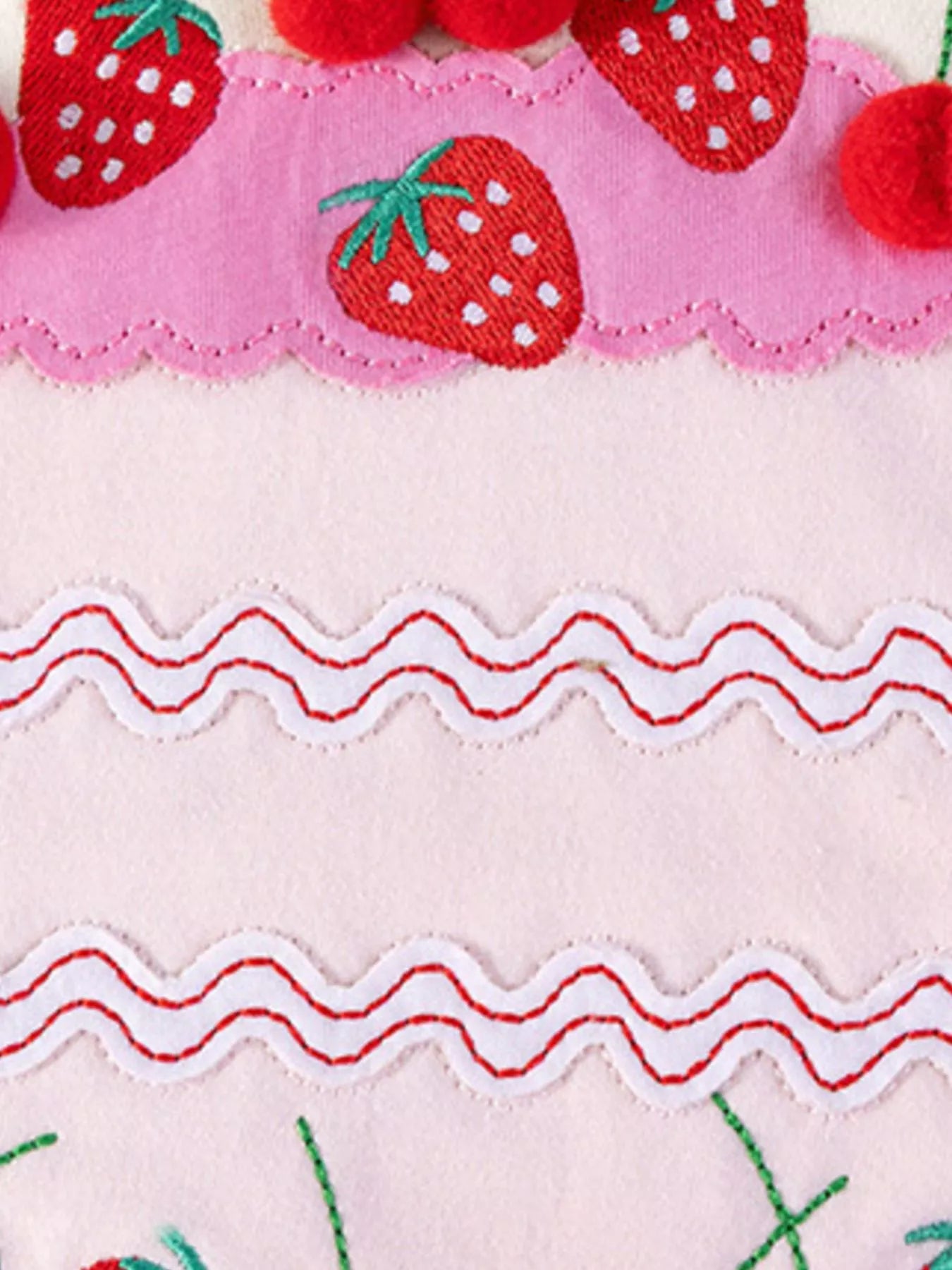 Children's Sweet Strawberry Cake Sweatshirt and Leggings Set