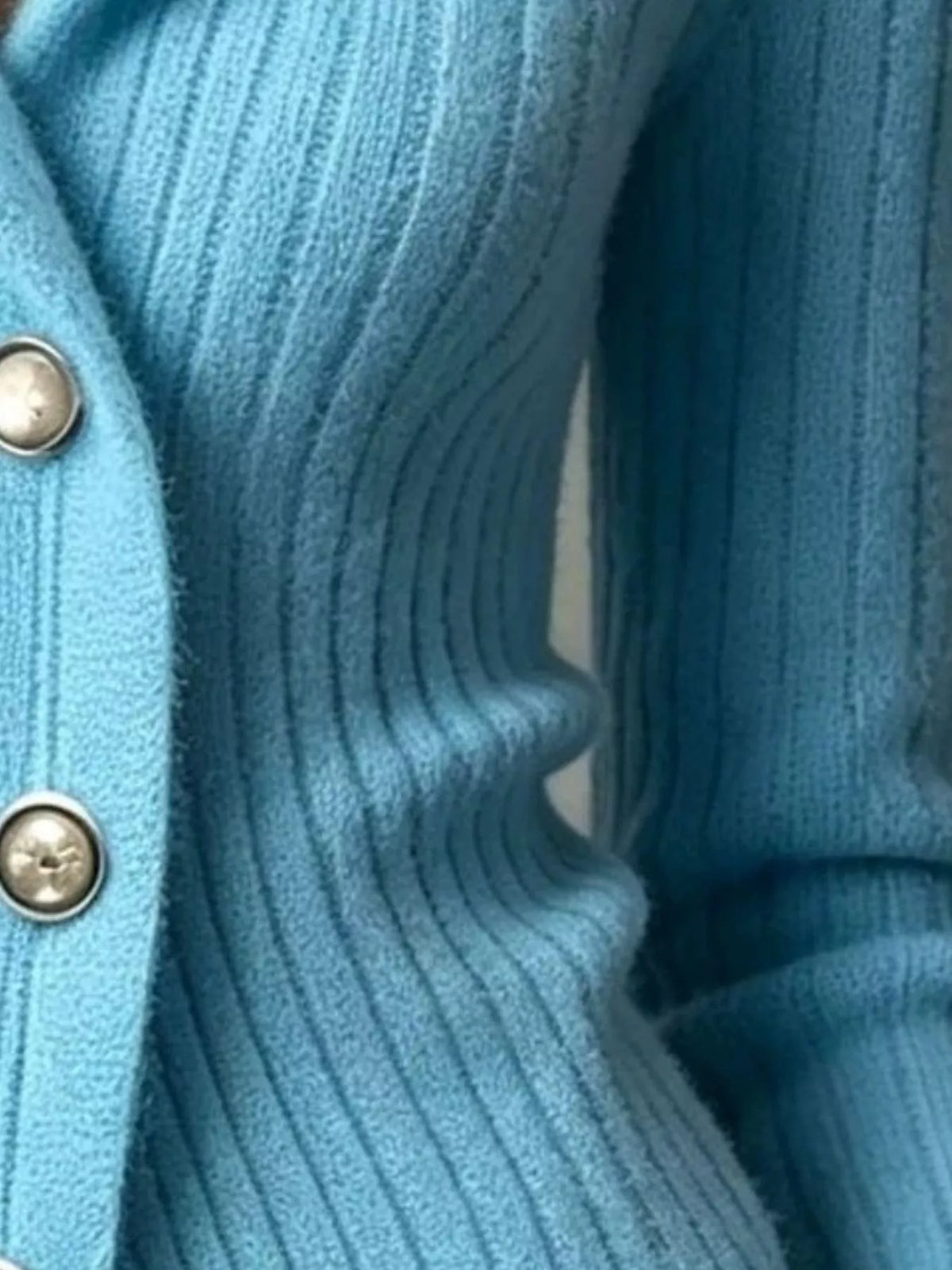 Full Size Ribbed Knit Button-Down Front Cardigan Plus Size