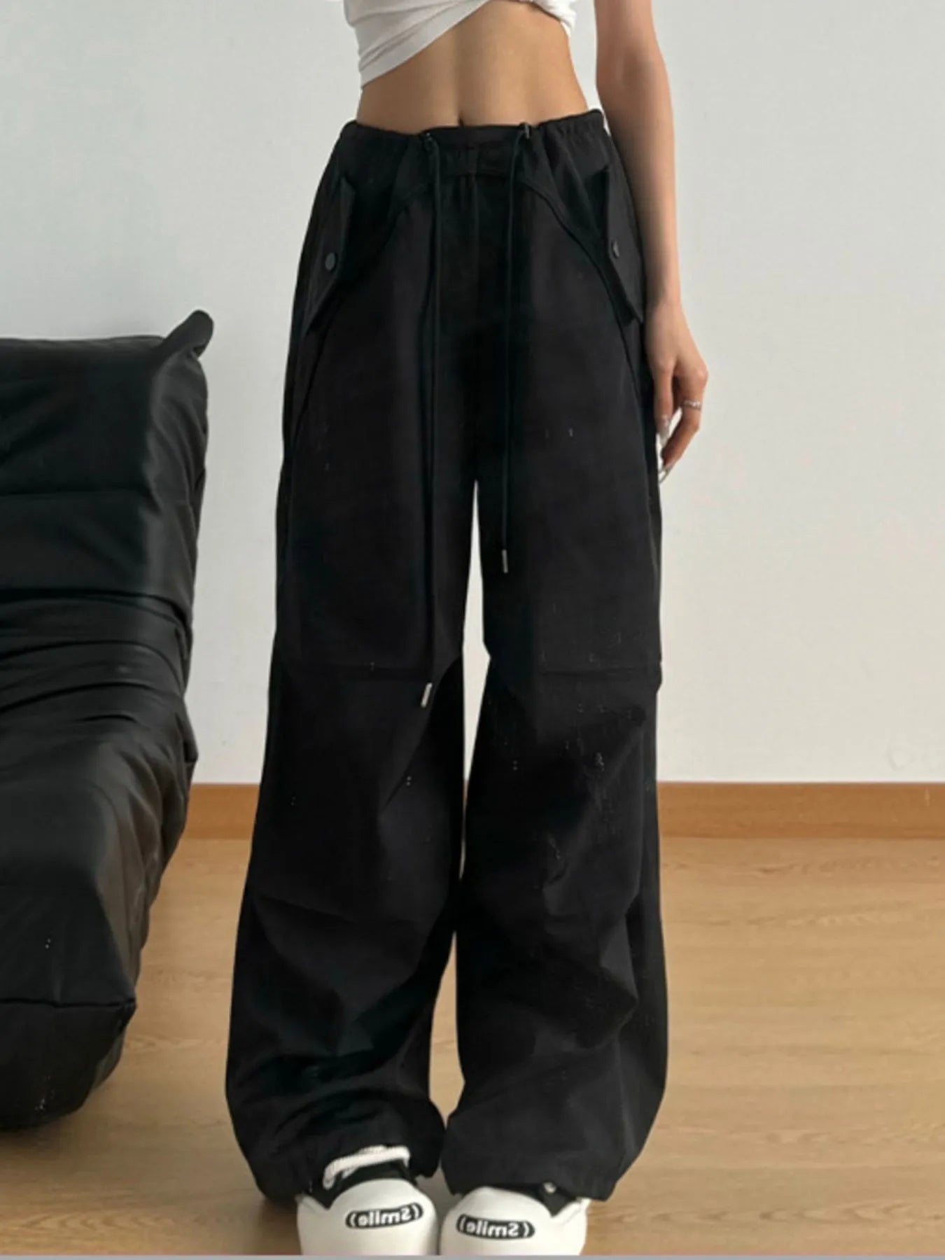 Wide Leg Drawstring Pants