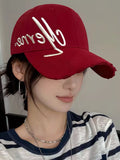 Letter Embroidered Baseball Cap