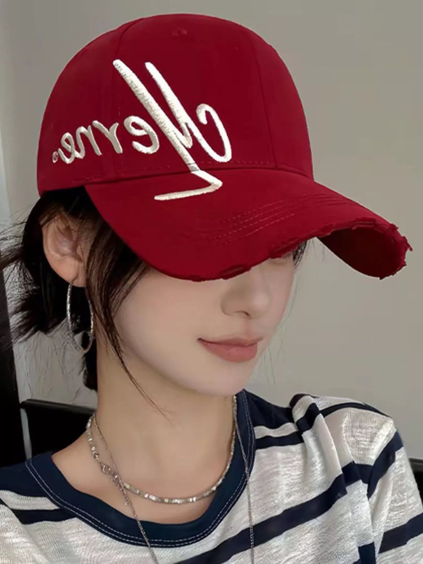 Letter Embroidered Baseball Cap