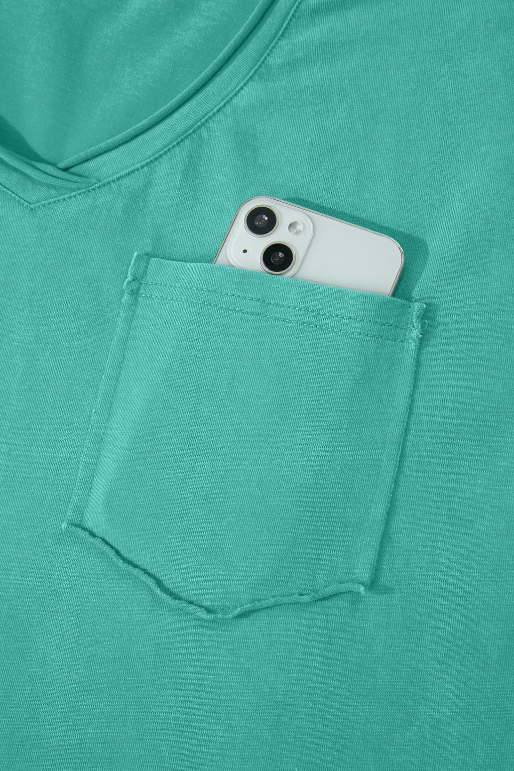 Mint Green Cotton Mineral Wash T Shirt