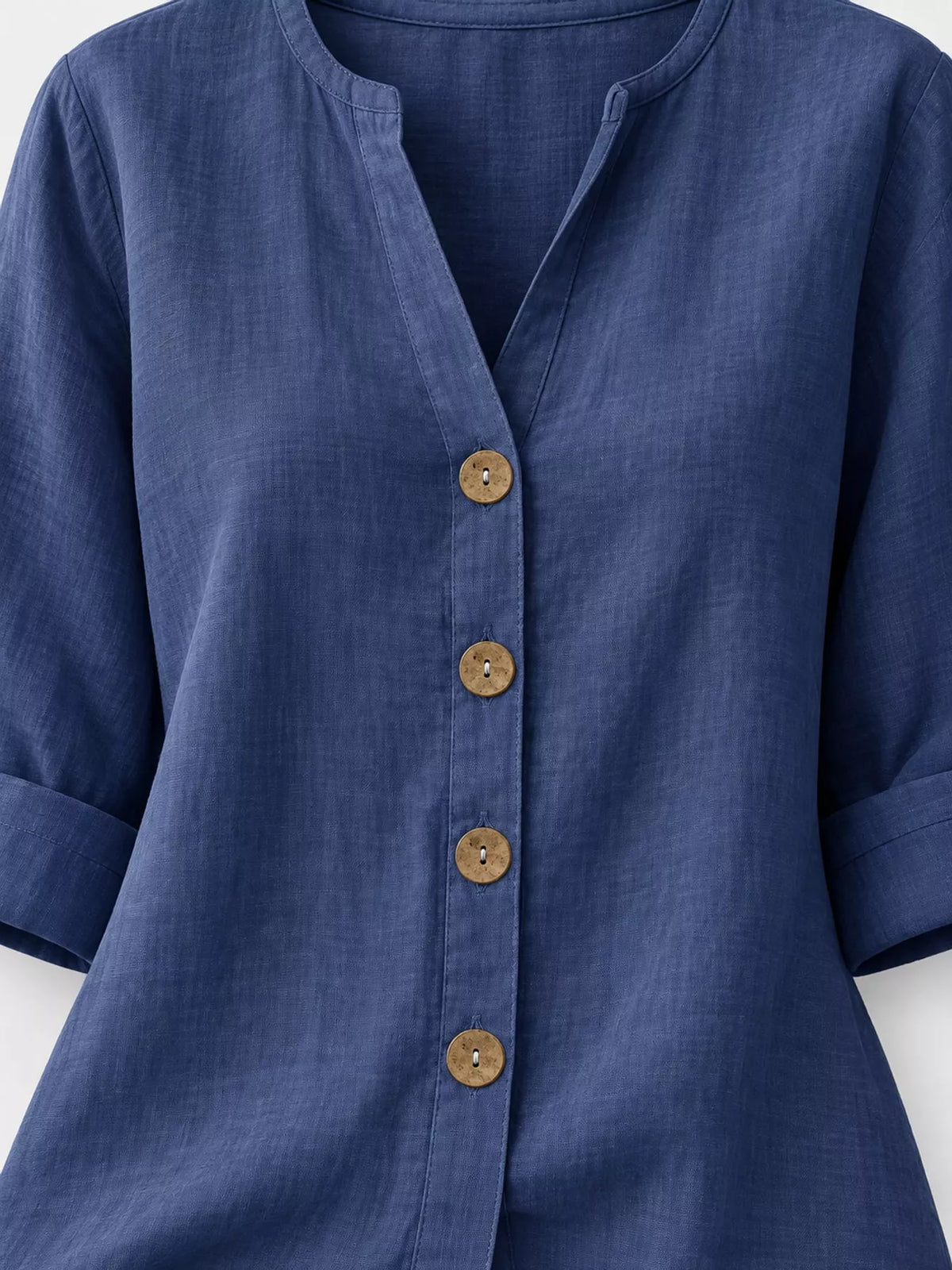 Notched Button Down Shirt