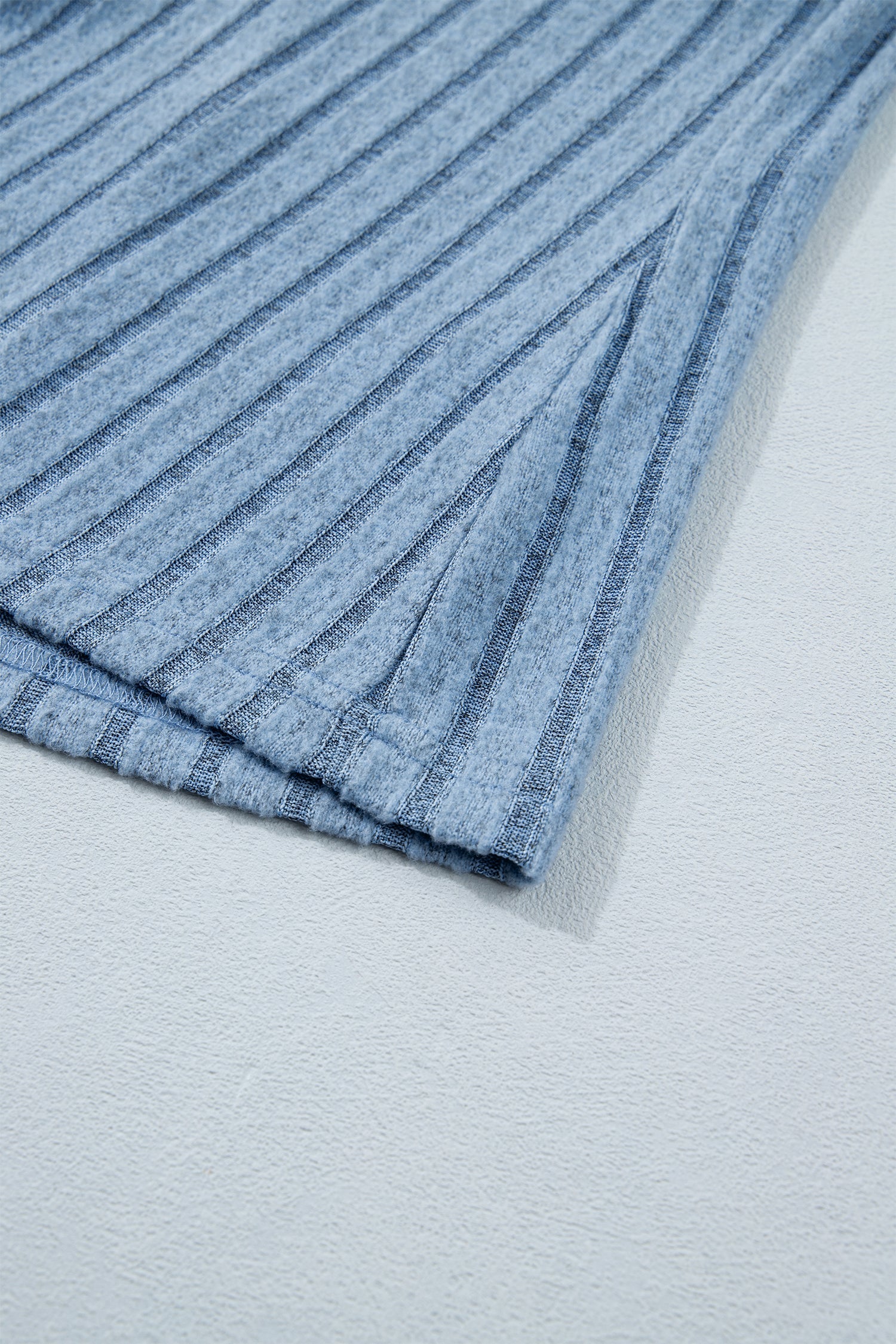 Sky Blue Slim Ribbed Mineral Wash Tank Top