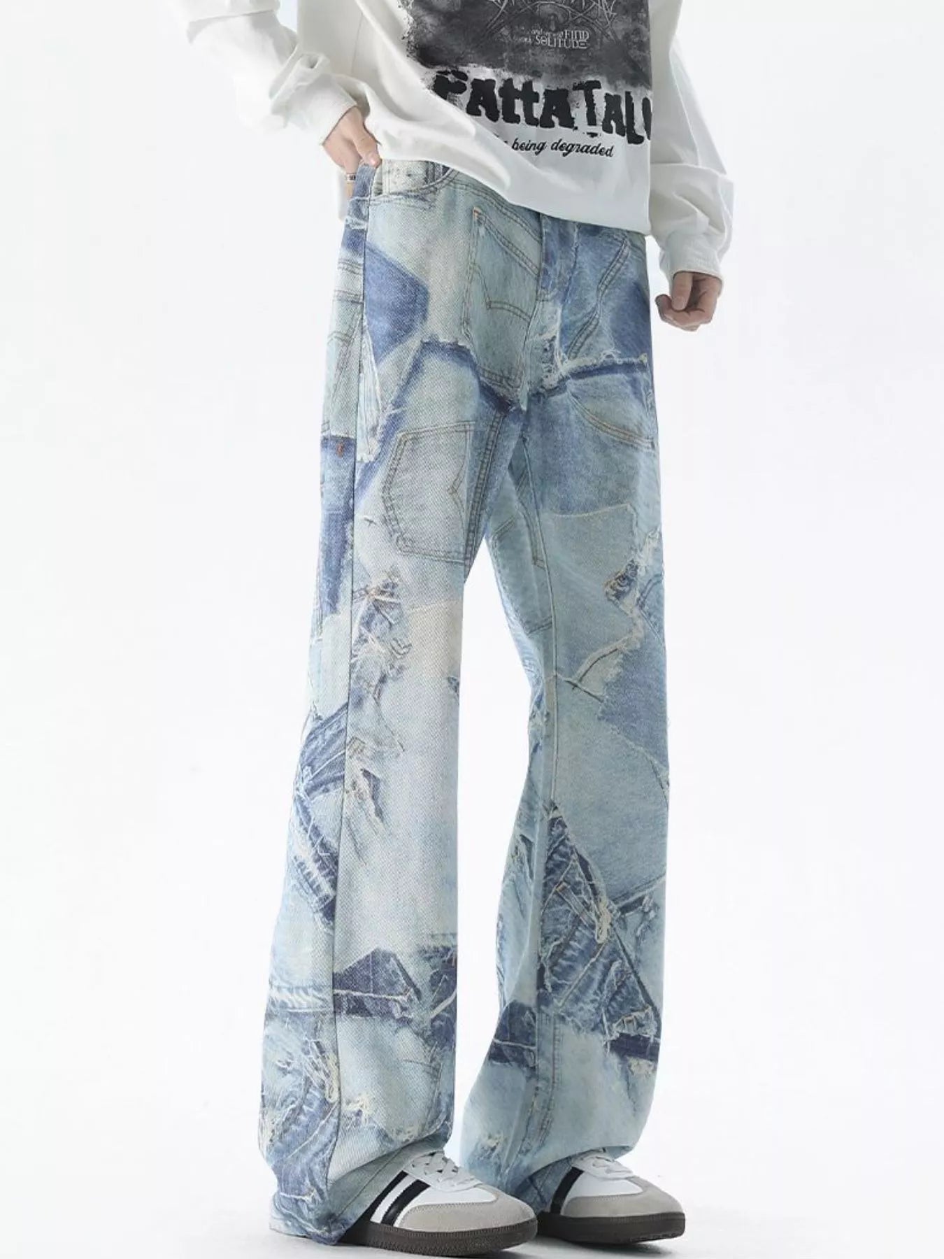 Men's Plus Size Wide Leg Jeans