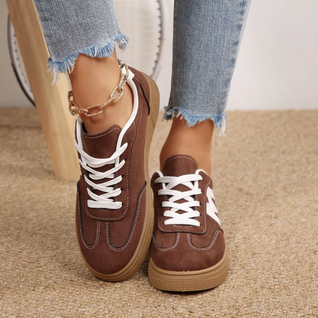 Casual Lace-Up Flats Sneakers