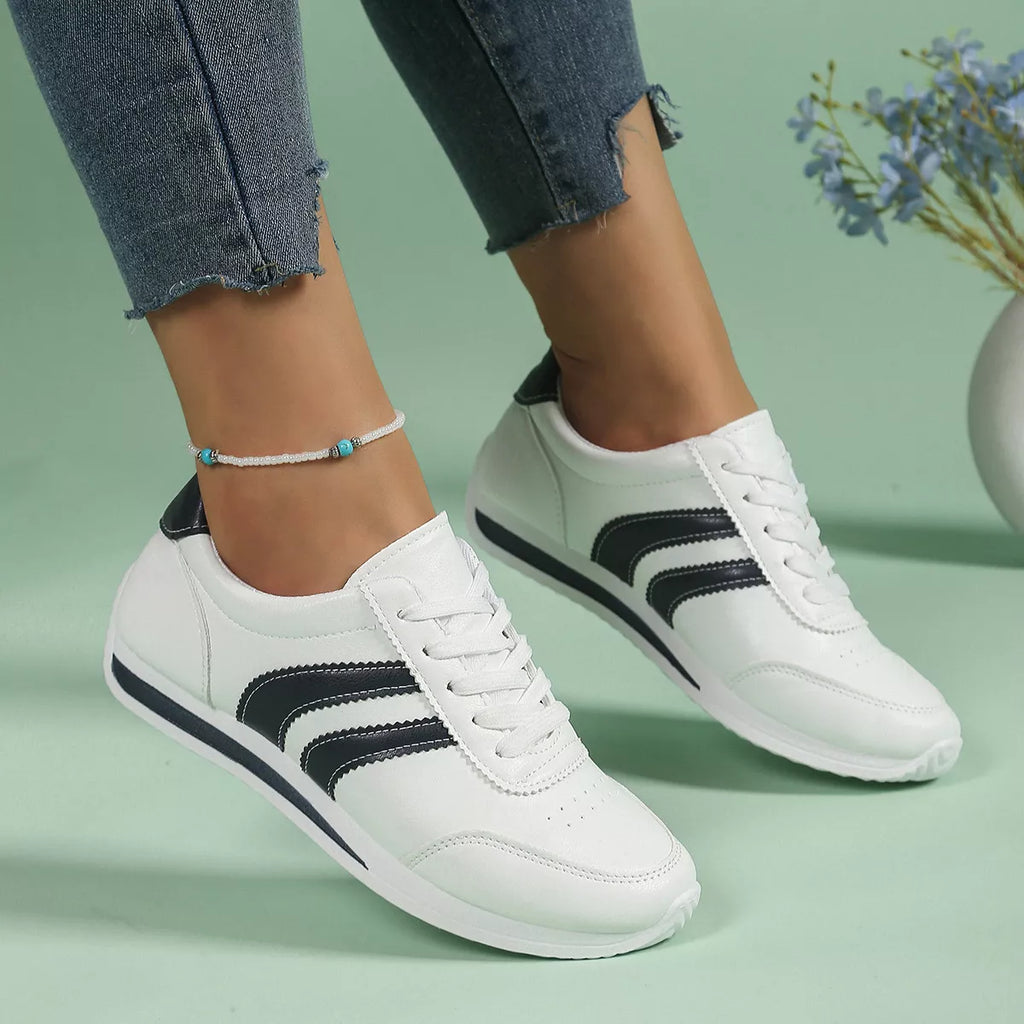 Round Toe Lace Up Sneakers
