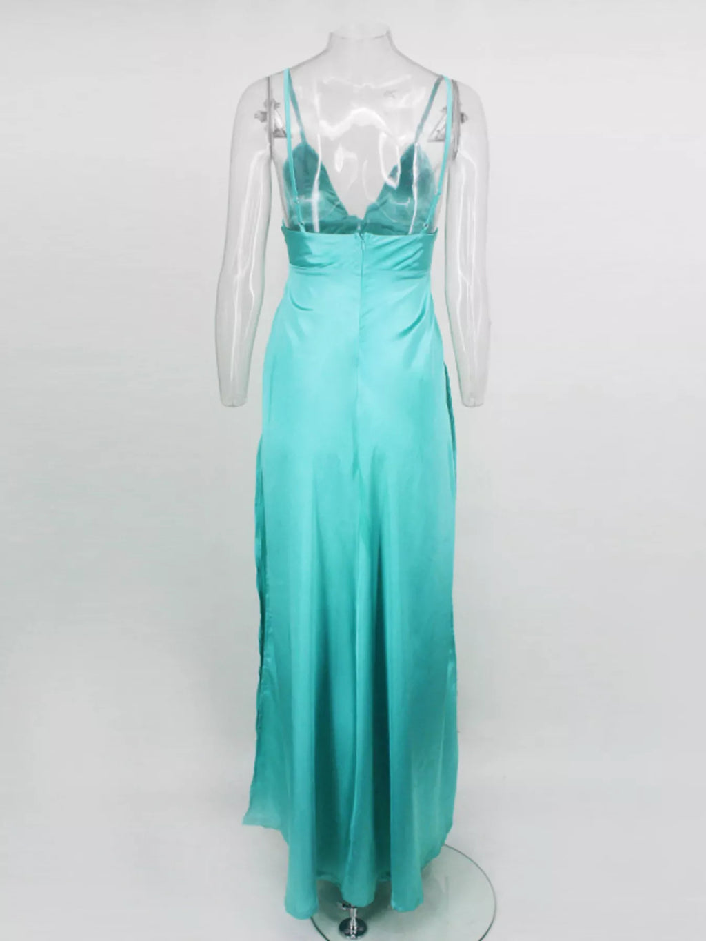 High-Slit Spaghetti Strap Maxi Dress